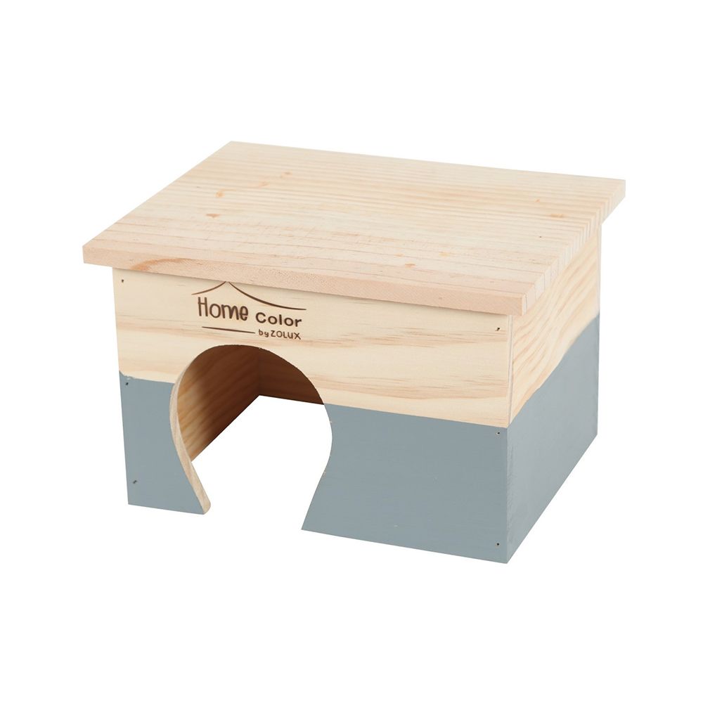 Zolux Rectangular Home Color Wooden House - Medium - Grey