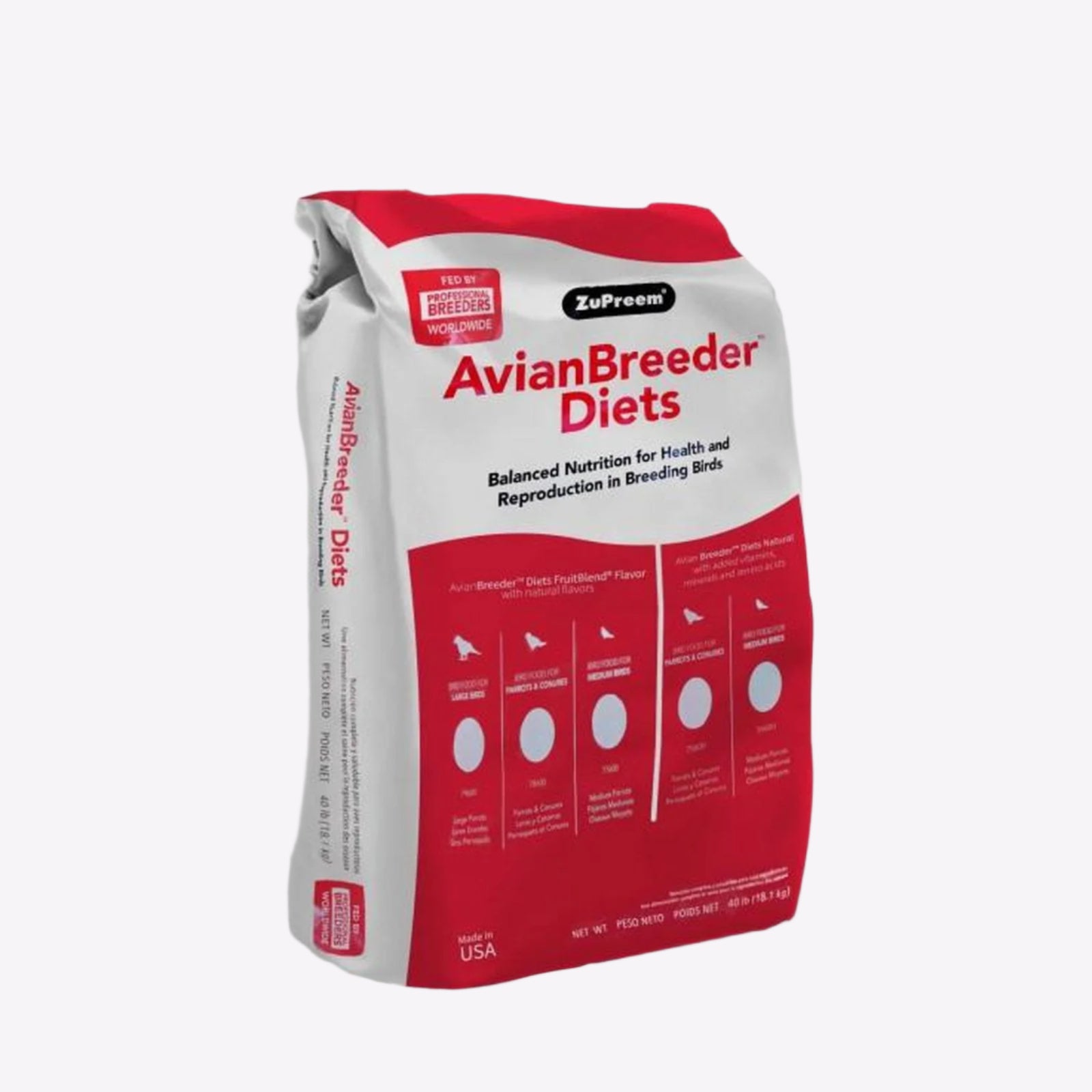 Zupreem Avianbreeder Fruitblend Parrots & Conures - 18.14kg
