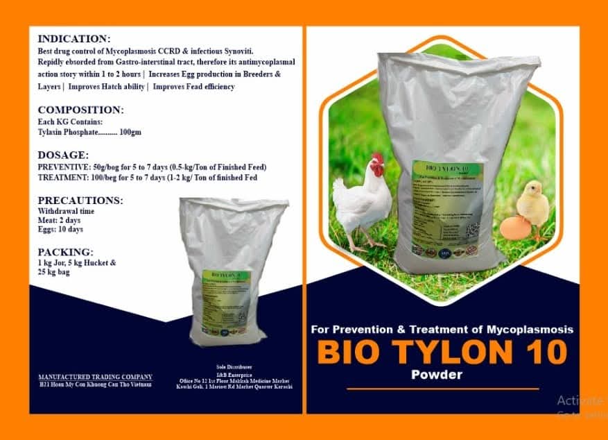BIO TYLON 10% Tylosin Tartrate 10% Poultry