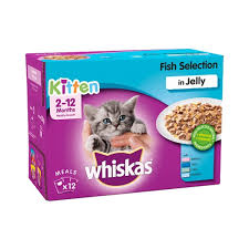 WHISKAS Kitten Fish Favourites Wet Cat Food Pouches in Jelly