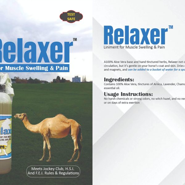 Relaxer Care&Cure liniment for muscle swelling and pain in horses and camels — Aloe Vera base