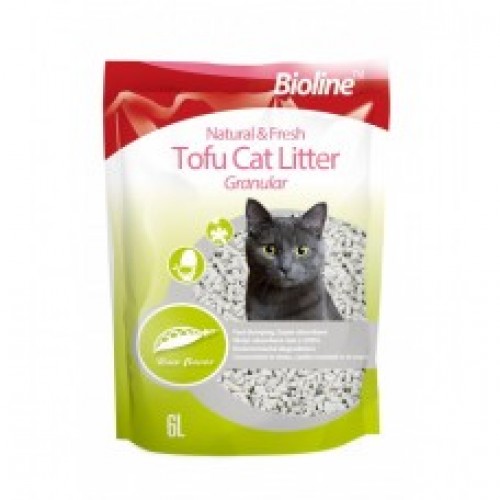 Bioline Natural Fresh Tofu Flushable Cat Litter - 6L