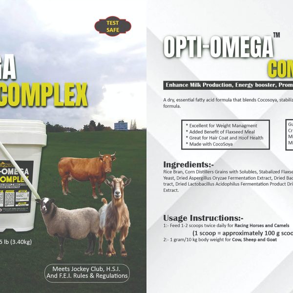 Opti-Omega Complex Care&Cure essential fatty acid supplement for horses, cattle, sheep and goats