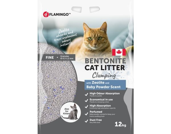 Flamingo Bentonite Zeolite Baby Powder Clumping Litter